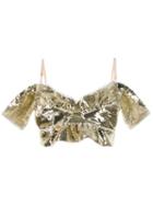 Simone Rocha Sequinned Bustier Top - Gold