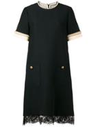 Gucci Pearl-embellished Shift Dress - Black