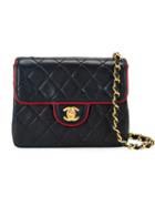 Chanel Vintage Quilted Crossbody Bag, Women's, Blue