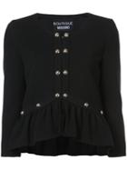 Boutique Moschino - Embroidered Jacket - Women - Acrylic/polyamide/virgin Wool/other Fibers - 40, Black, Acrylic/polyamide/virgin Wool/other Fibers