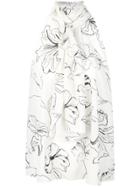 Dvf Diane Von Furstenberg Floral Print Halterneck Blouse - White