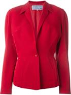 Thierry Mugler Vintage Structured Shoulder Blazer, Women's, Size: 40, Red