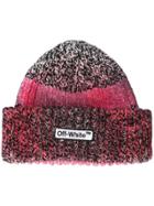 Off-white Jacquard Spray Beanie - Pink