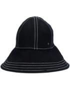 Maison Michel Stitch Detail Bucket Hat, Women's, Size: Medium, Black, Cotton