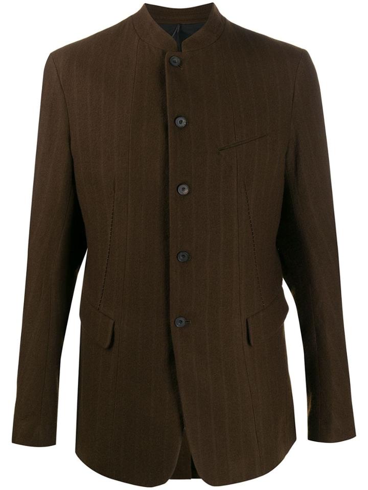 Masnada Single-breasted Fitted Blazer - Brown
