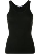 Frame Ribbed Tank Top - Black