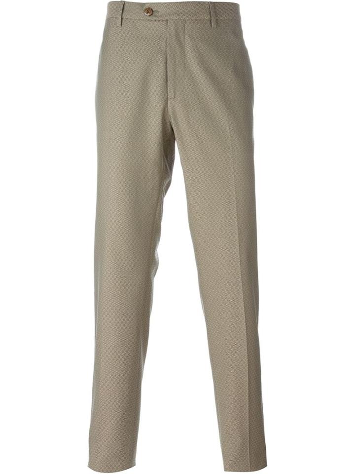 Etro Tailored Trousers, Men's, Size: 48, Green, Cotton/spandex/elastane