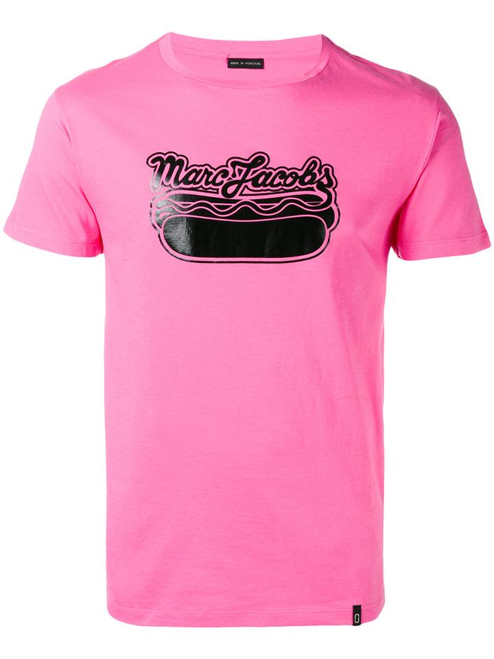 Marc Jacobs Logo Print T-shirt, Men's, Size: Small, Pink/purple, Cotton