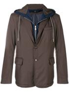 Eleventy Layered Single-breasted Jacket - Brown