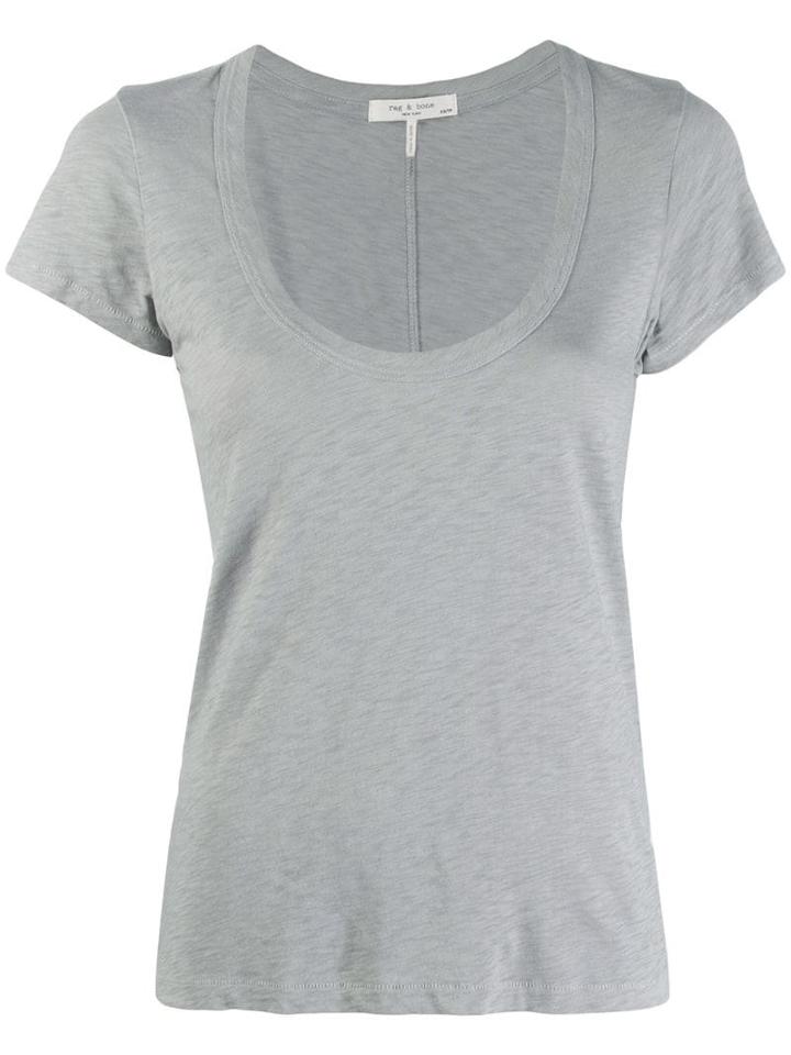 Rag & Bone U-neck T-shirt - Blue