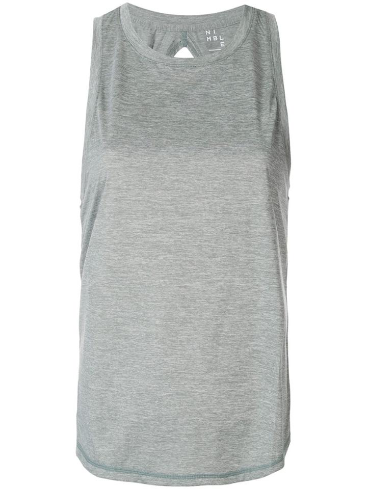 Nimble Activewear Double-twist Back Tank Top - Grey