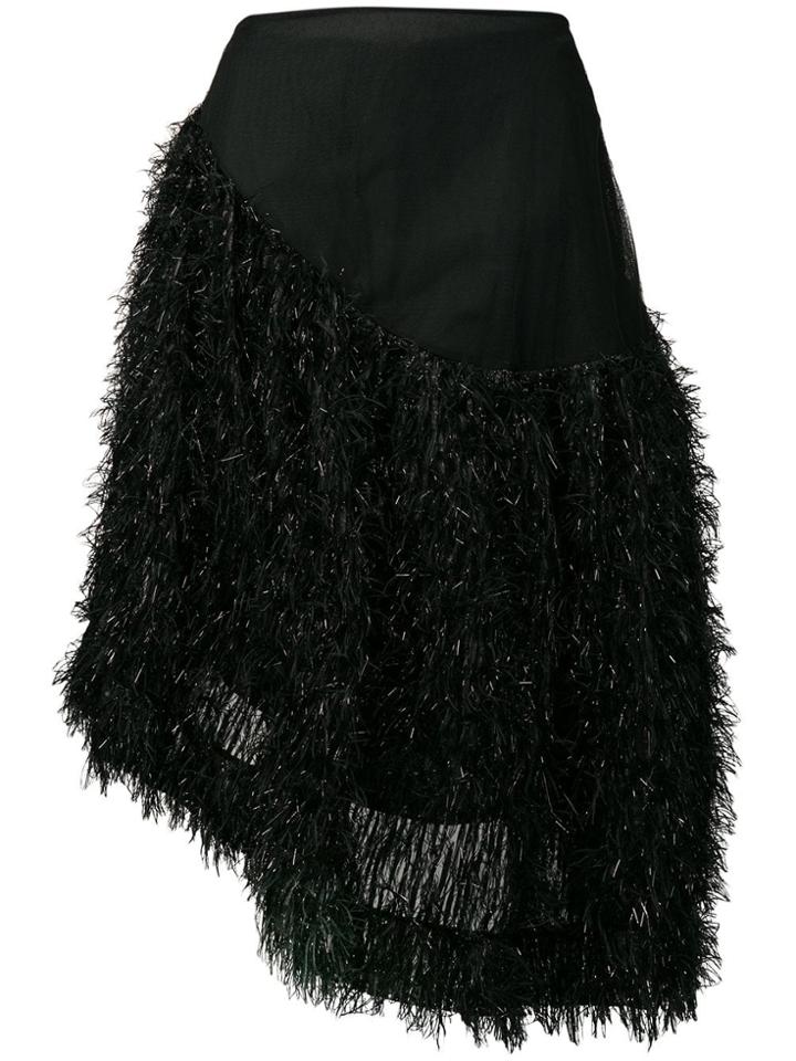 Simone Rocha Asymmetrical Detailed Skirt - Black