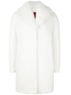Moncler Gamme Rouge Padded Fur Lined Coat, Women's, Size: 1, White, Silk/feather Down/goat Fur/virgin Wool
