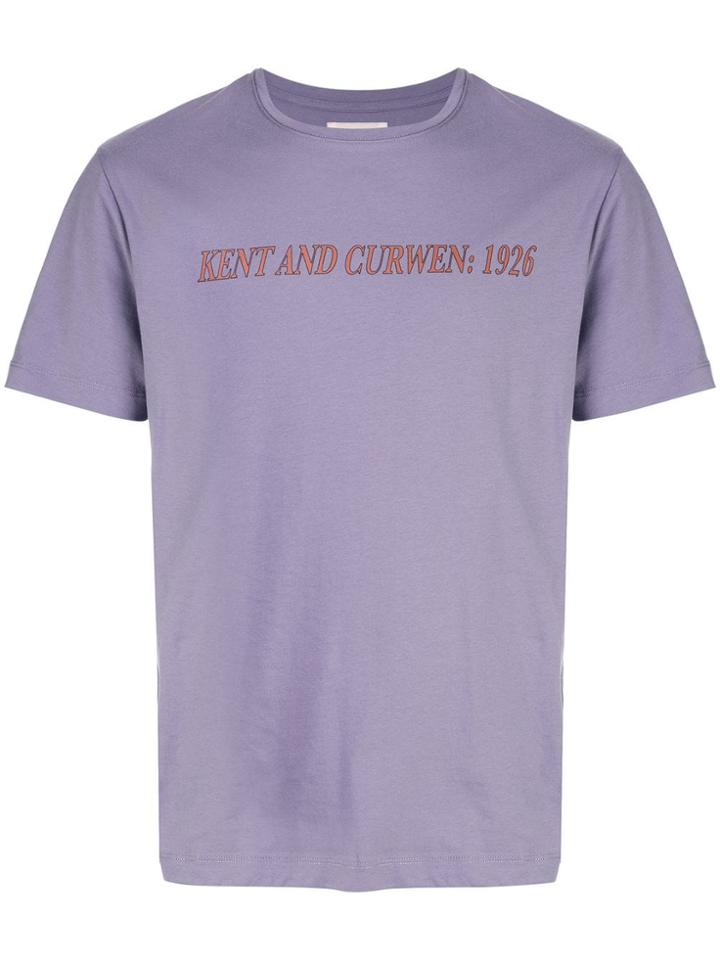 Kent & Curwen 1926 Logo Print T-shirt - Purple