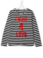 Zadig & Voltaire Kids Teen Striped Slogan Top - Blue