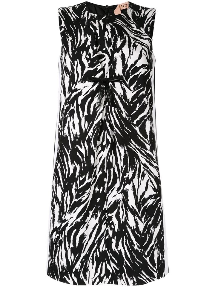 Nº21 Zebra Patterned Short Dress - Black