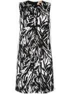 Nº21 Zebra Patterned Short Dress - Black