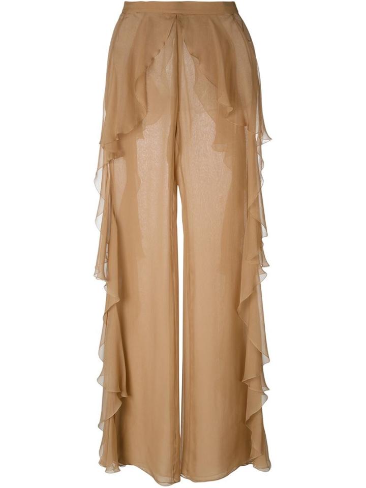 Balmain Sheer Palazzo Trousers