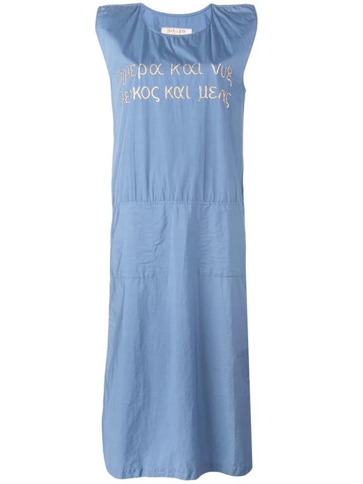 Jc De Castelbajac Ko & Co Vintage Embroidered Denim Dress