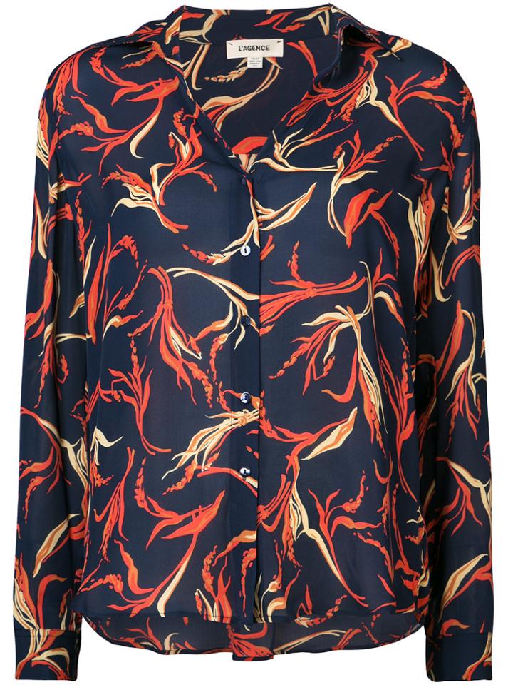 L'agence Print Long-sleeve Top - Blue
