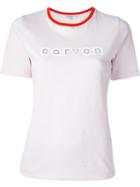 Carven Logo Print T-shirt, Women's, Size: Xs, Pink/purple, Cotton