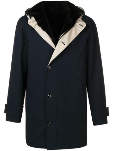 Kiton Fur Lined Coat - Blue