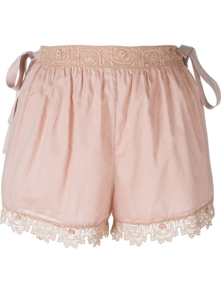 Red Valentino Crochet Hem Shorts