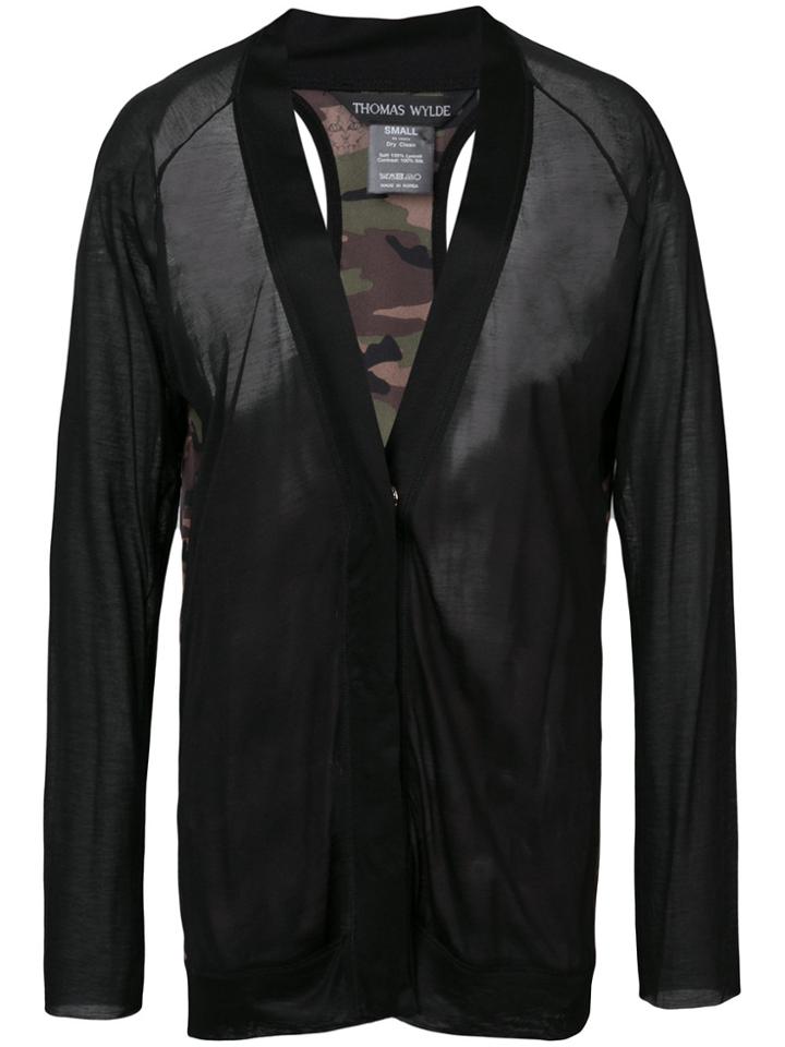 Thomas Wylde Sheer Blouse - Black