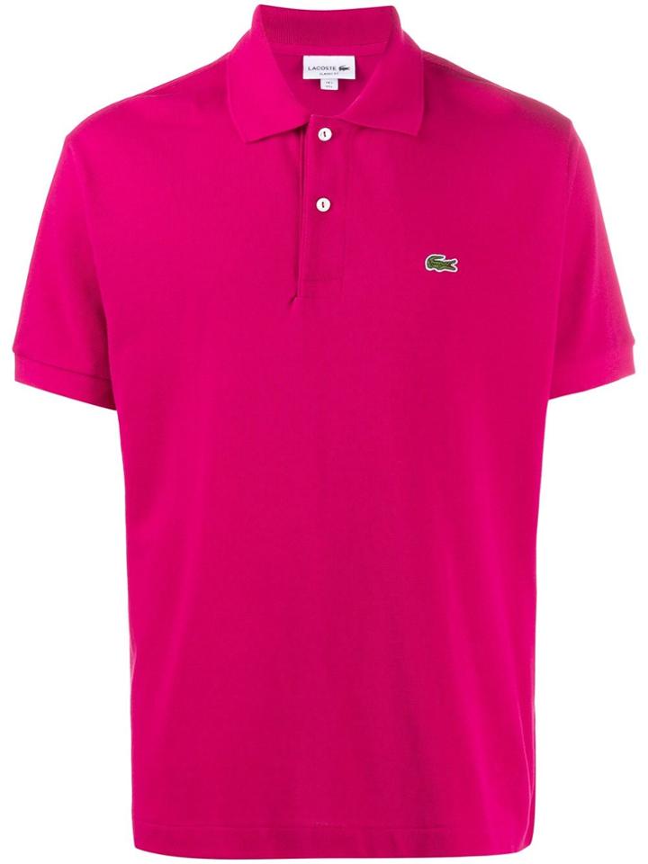 Lacoste Logo Embroidered Polo Shirt - Pink