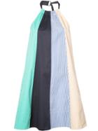 Tibi Panelled Halterneck Shift Dress - Green