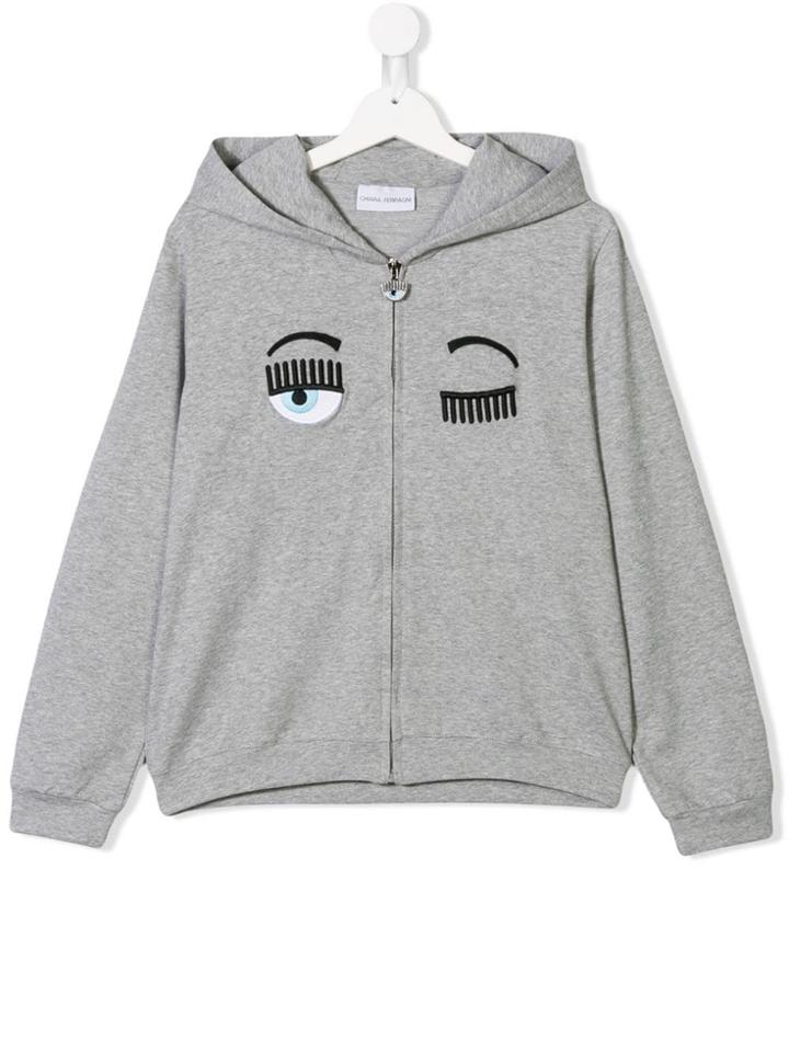 Chiara Ferragni Kids Winking Eye Sweatshirt - Grey
