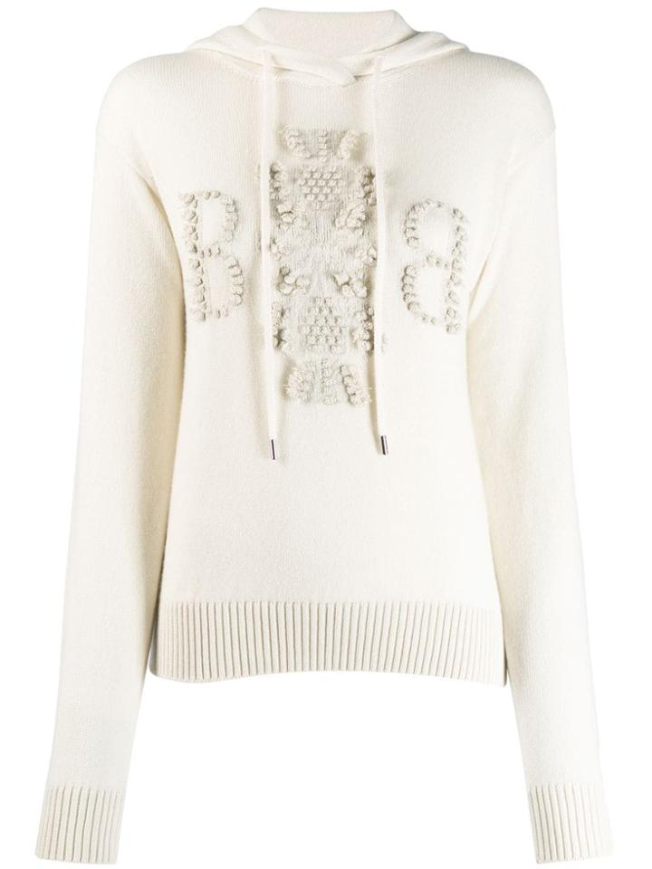 Barrie Logo Cashmere Hoodie - White