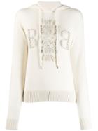 Barrie Logo Cashmere Hoodie - White