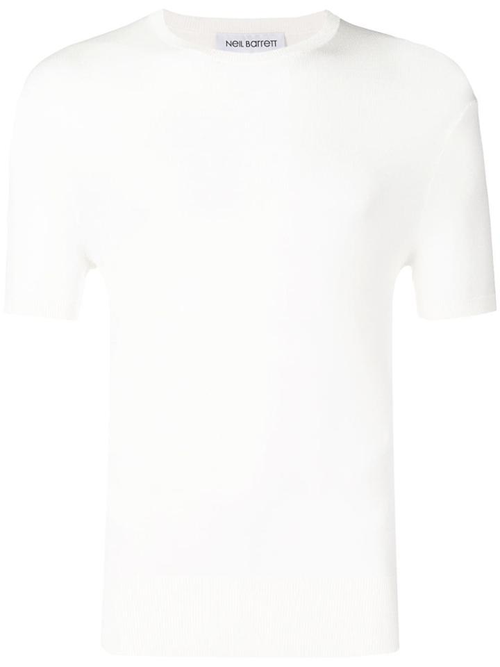 Neil Barrett Short Sleeve Jumper - White