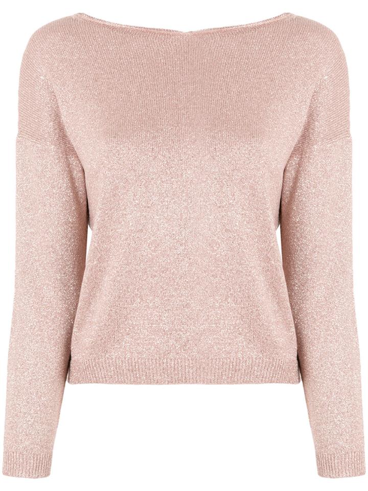 Blanca Round Neck Jumper - Pink & Purple