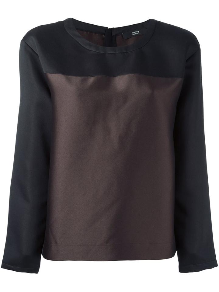 Steffen Schraut Boxy-fit Blouse, Women's, Size: 36, Brown, Polyester/modal