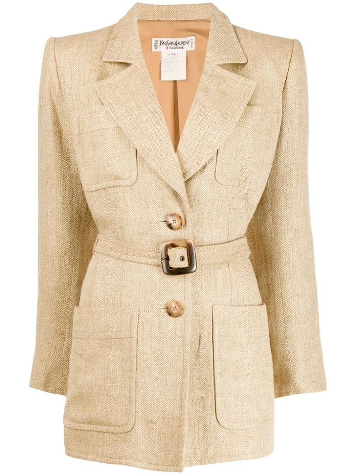 Yves Saint Laurent Pre-owned 1980's Tailored Jacket - Neutrals