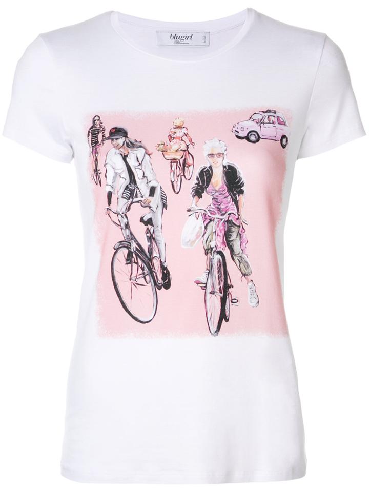 Blugirl Bike Print T-shirt - White