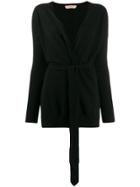 Twin-set Wrap Front Cardigan - Black
