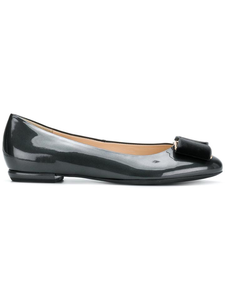 Hogl Bow Embellished Ballerinas - Grey