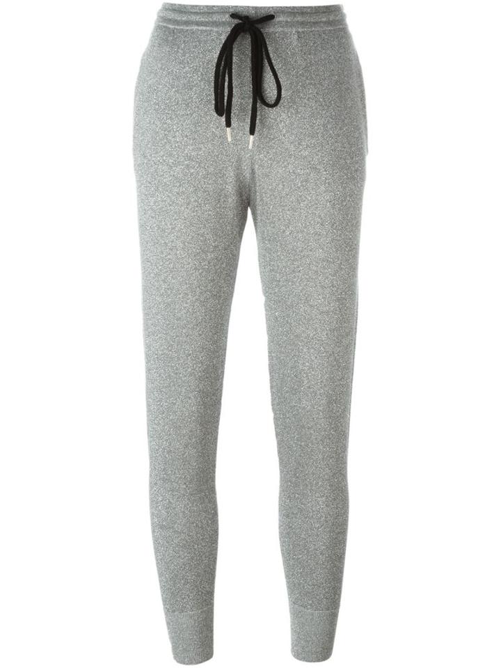 Markus Lupfer Tapered Track Pants, Women's, Size: Small, Grey, Cotton/metallic Fibre