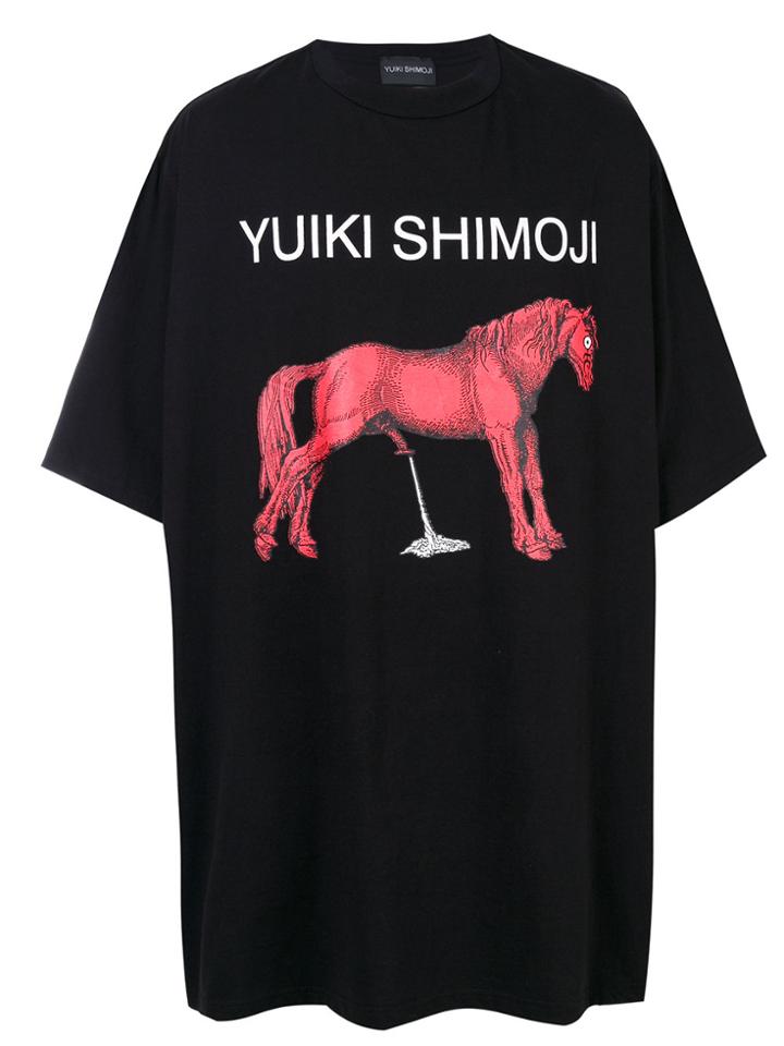 Yuiki Shimoji Bold Oversized T-shirt - Black