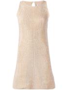 Ermanno Scervino Knitted Mini Dress - Neutrals