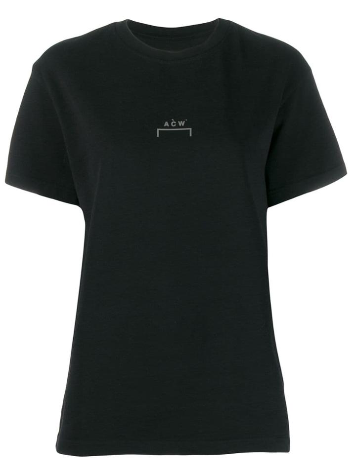 A-cold-wall* Logo Print Crew Neck T-shirt - Black