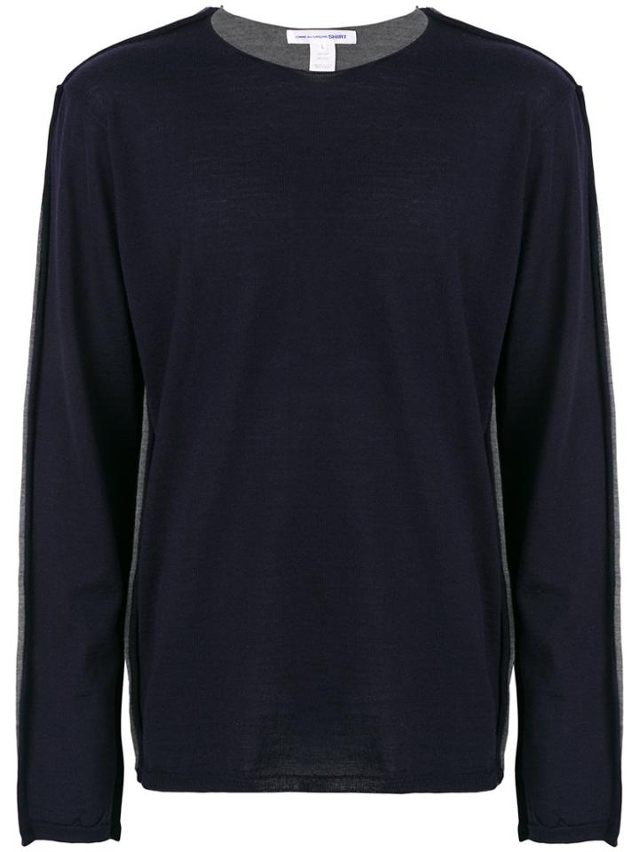 Comme Des Garçons Shirt Two-tone Jumper - Blue