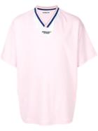 Ground Zero Oversized V-neck T-shirt - Pink