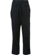 Victor Alfaro Cropped Trousers, Women's, Size: 4, Black, Spandex/elastane/mohair/virgin Wool