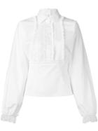 Dolce & Gabbana - Frill Detail Shirt - Women - Cotton/polyamide/viscose - 40, White, Cotton/polyamide/viscose