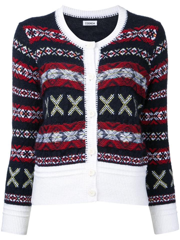 Coohem Fair Isle Cardigan - Blue