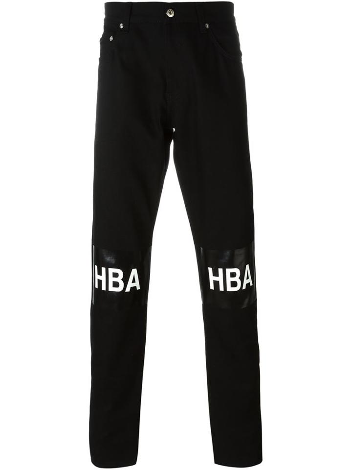 Hood By Air Logo Patch Jeans, Men's, Size: 33, Black, Cotton